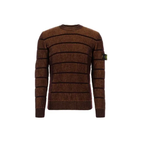 STONE ISLAND Коричневые Мужские Свитера