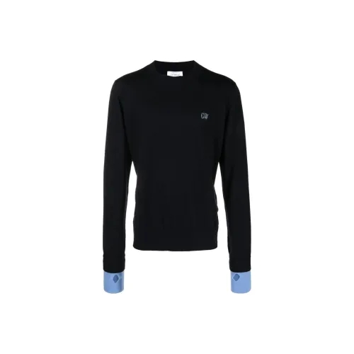 Off Белый Черный Мужские Свитера