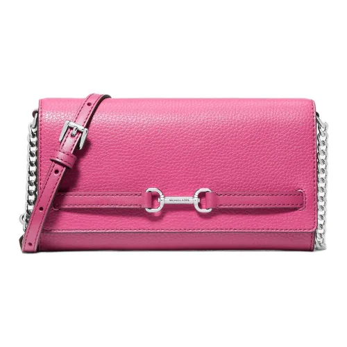 MICHAEL KORS Сумка через плечо из натуральной кожи большая женская розово-красная