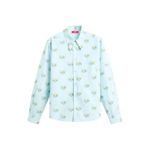 ZARA HARRY LAMBERT Co Бренд Небесно-голубой Унисекс Рубашки