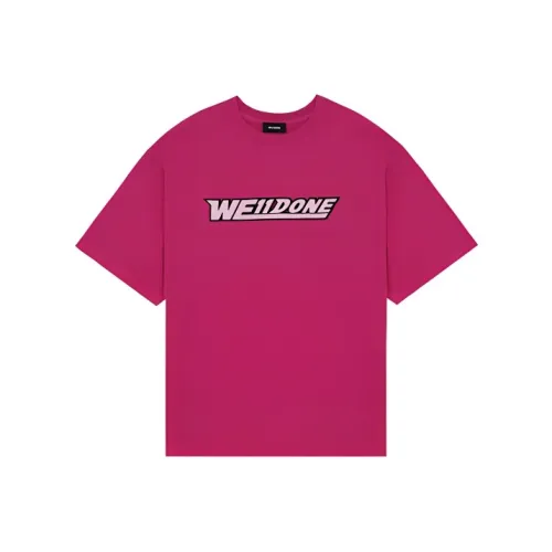 WE11DONE Розовая унисекс футболка