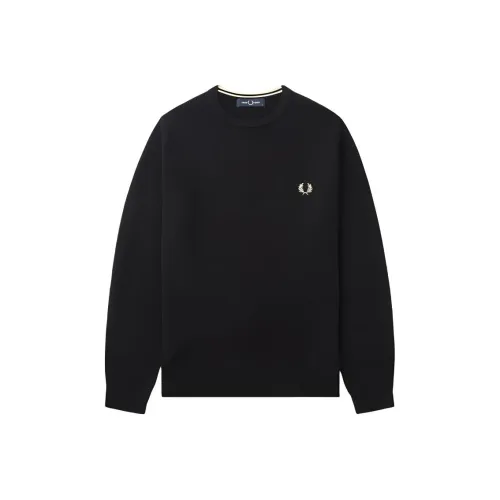 FRED PERRY Черные Мужские Свитера