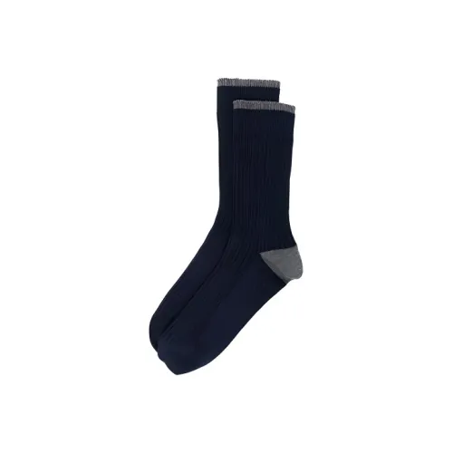 BRUNELLO CUCINELLI 1 пачка синие мужские носки MID до икры
