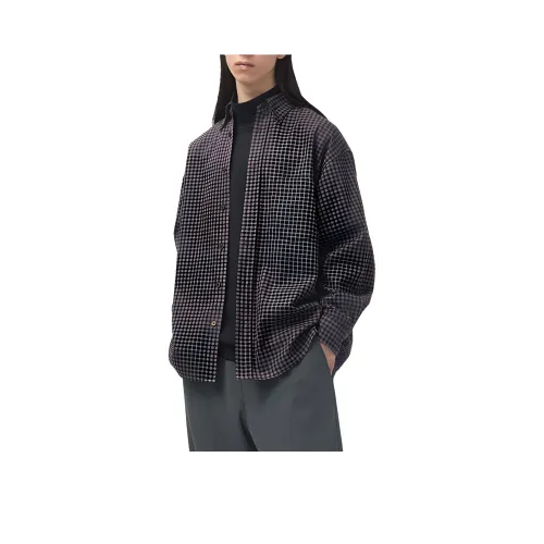 UNIQLO Каштановые Мужские Рубашки