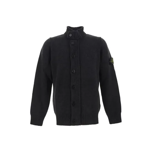 STONE ISLAND Черный Мужской Трикотаж