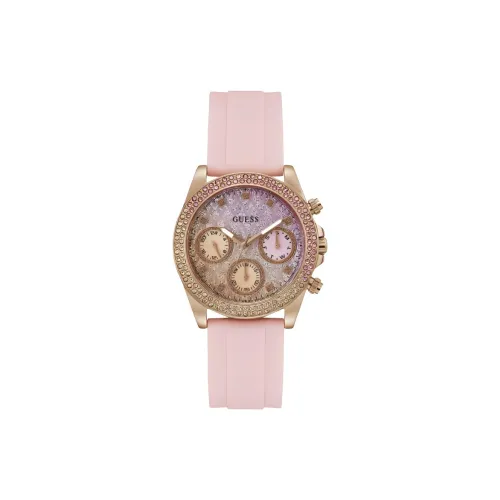 GUESS Наручные часы Кварцевый механизм Силиконовый ремешок 38 мм Многоцветный циферблат Женские часы