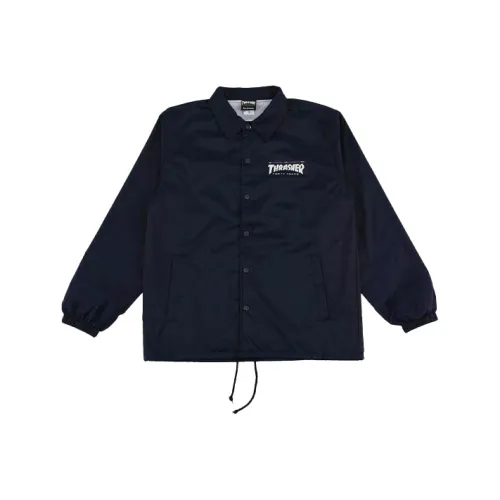 Thrasher Куртка Японская версия Унисекс Темно-синий