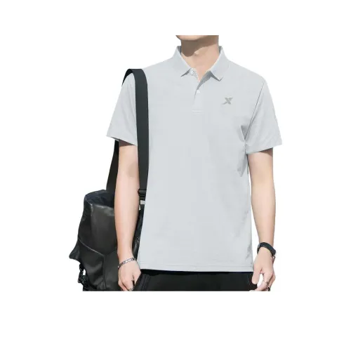 XTEP Поло Мужское Облако Пик Серый