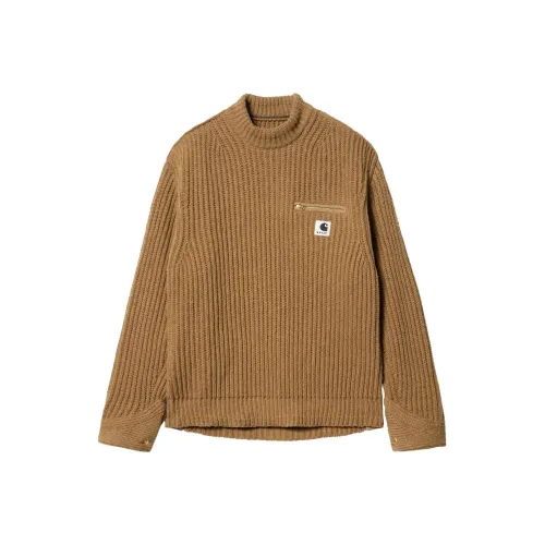 sacai X Carhartt WIP FW23 Co Branded SERIES Коричневый Унисекс Свитеры