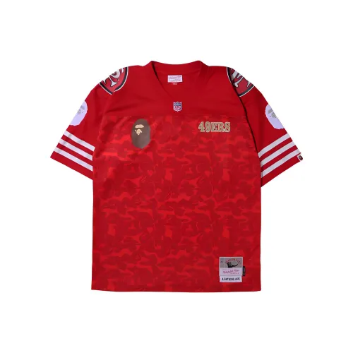 A BATHING APE Голова SERIES Красная Унисекс Т-рубашка