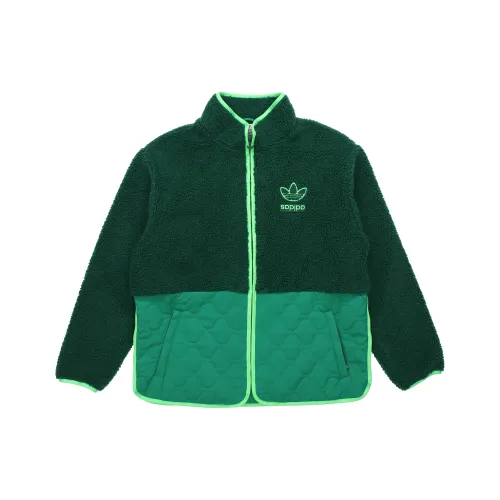 Adidas Originals Big Trfl Sherpa Куртка Зимняя Мужская Лесной Зеленый