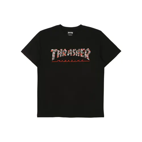 Thrasher T-Shirt Японская версия Унисекс Черный