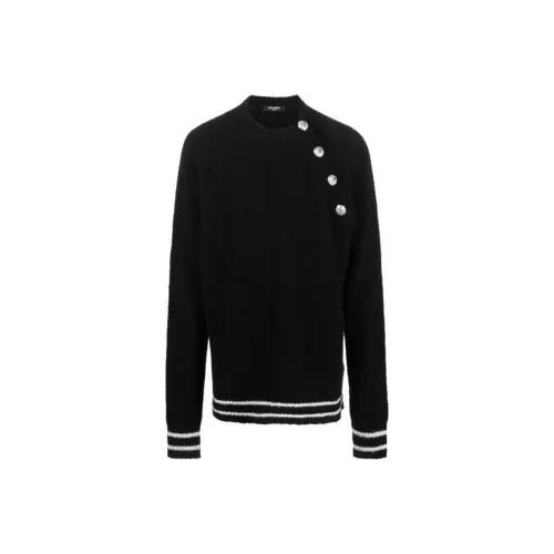 BALMAIN Черные Мужские Свитера