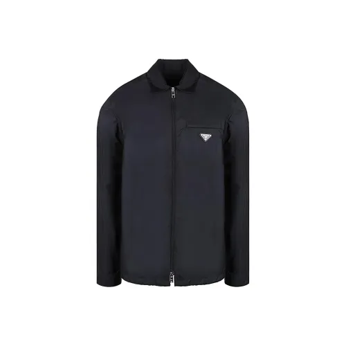 PRADA Темно-синие мужские куртки
