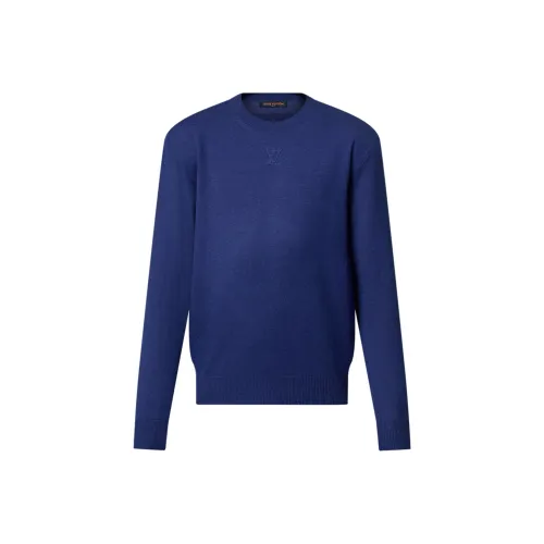 LOUIS VUITTON FW24 Кашемировый свитер мужской синий