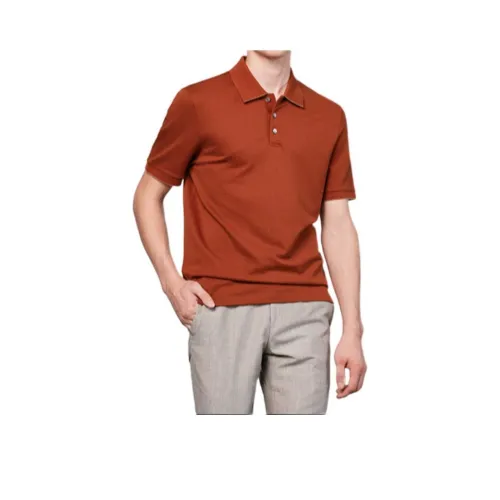 JODOLL Поло Мужское Оранжевое Коричневое