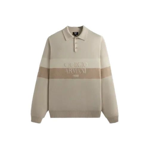 KITH x GIORGIO ARMANI FW24 Кашемировый свитер мужской хаки