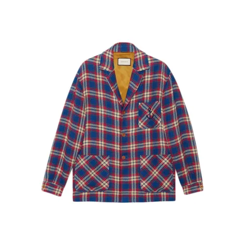 GUCCI Куртки и Пальто Мужской Синий Красный