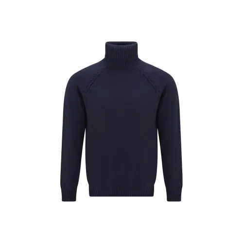 MALO Men's Blue Sweaters MALO Мужские Синие Свитера