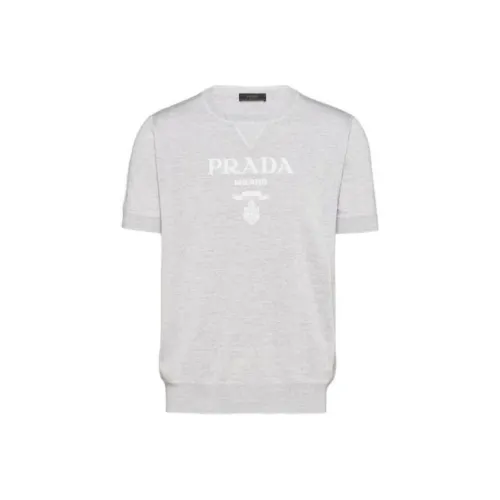 PRADA Серые Мужские Свитера