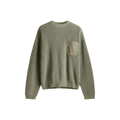 H M Шалфейный Зеленый Мужские Свитера