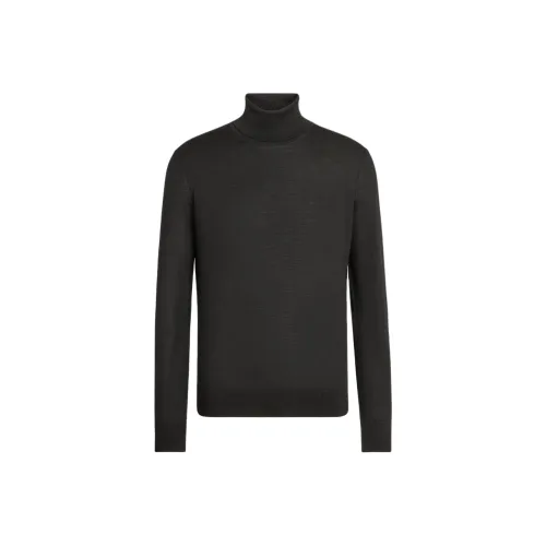 Ermenegildo Zegna Черные Мужские Кашемировые Свитера