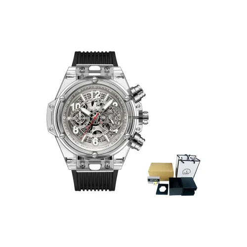 Sanda Fashion Cool Trendy Street Individual Кварцевый механизм TPU Ремешок Часы Мужские Часы С открытым механизмом