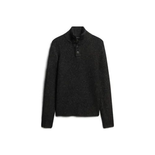 SUPERDRY Свитер Мужской Угольный Черный