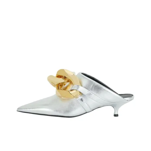 JW Anderson Домашние тапочки Женские Серебряные