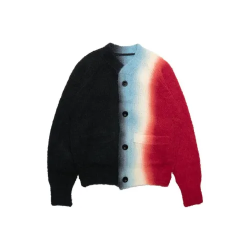 Sacai совместный бренд Черный Новый год Красный Мужские Свитера
