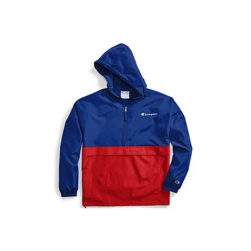 Champion Куртки Пальто США Унисекс Синий Красный Пэчворк