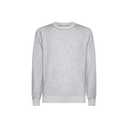 BRUNELLO CUCINELLI Белый Мужской Свитера