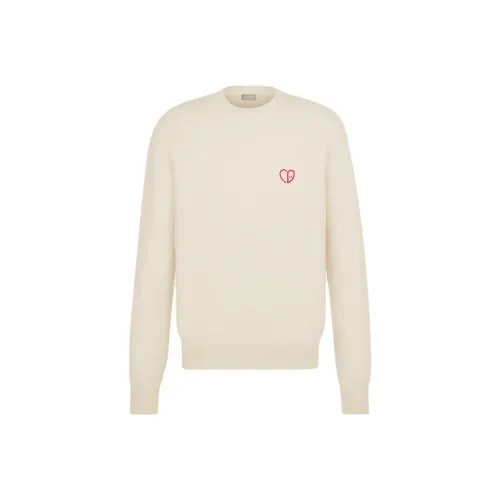 DIOR FW24 Кашемир Свитер Мужской Бежевый