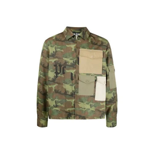 PALM ANGELS Зеленый Мужской Куртки