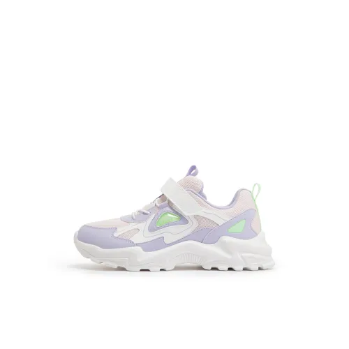 XTEP Slip-resistant Abrasion-resistant Low Top Kids Lifestyle Shoes Pure Powder Blue Purple Baby XTEP Противоскользящие Аbrasion-resistant Низкие Кеды для Детей Lifestyle Shoes Pure Пудра Синий Фиолетовый Малыш