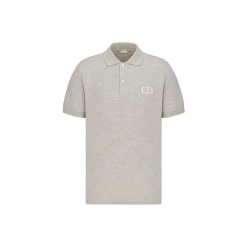 DIOR Light Gray Men's Polo