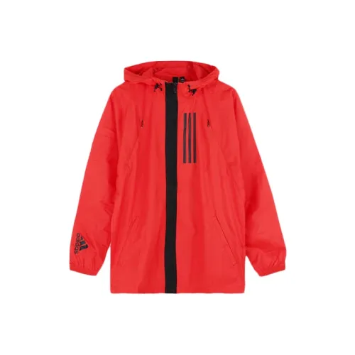 Adidas Ярко-розовый Красный Флуоресцентный Мужские Куртки