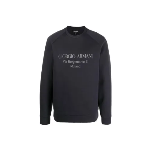 GIORGIO ARMANI Синие Мужские Свитера