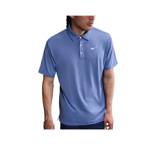 nike Dri Fit Поло Мужское Blue 490