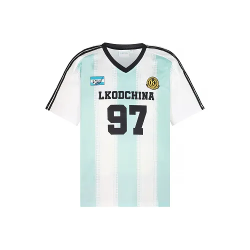 LKOD Синий с Белым Lettering Унисекс Футболка