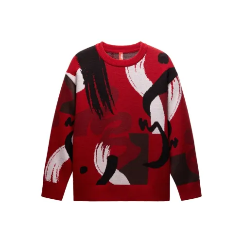 Bananain x ZHUJINGYI LIANMINGKUAN Red Plan Collection Artist Collaboration Collection Свитер Унисекс