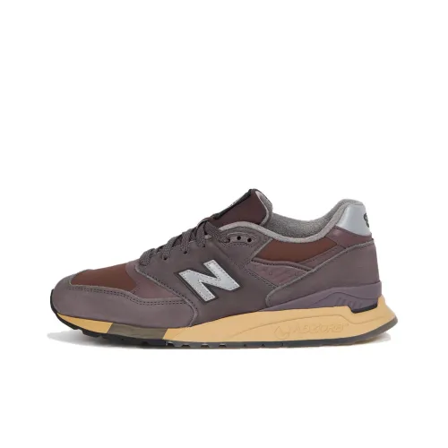STONE ISLAND x New Balance NB 998 Противоскользящий устойчивый к истиранию низкий топ повседневная беговая обувь унисекс темно-коричневый