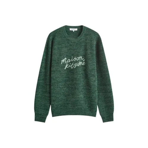 Maison Kitsune Зеленые Мужские Свитера