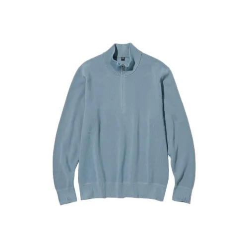 UNIQLO Небесно-синий мужской трикотаж