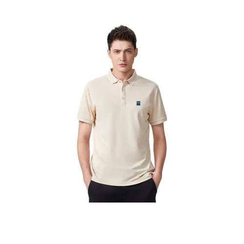 SUNDANCE Отложной воротник Короткий рукав Т-рубашка Мужская