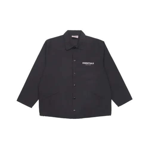 Fear Of God Essentials COACH JACKET Черная Куртка Унисекс Черная