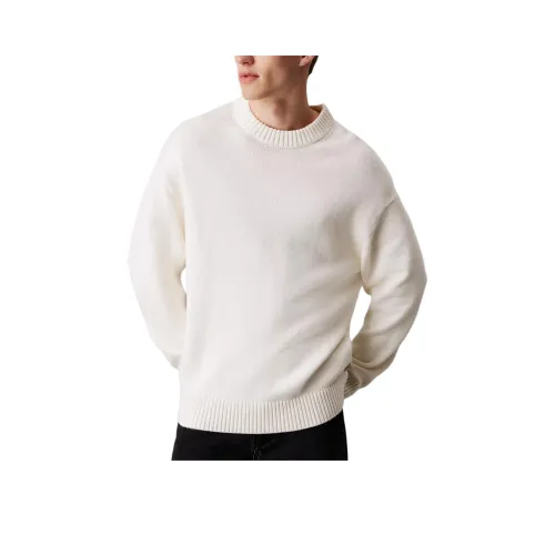 CALVIN KLEIN Свитер Европейская версия Мужской Айвори