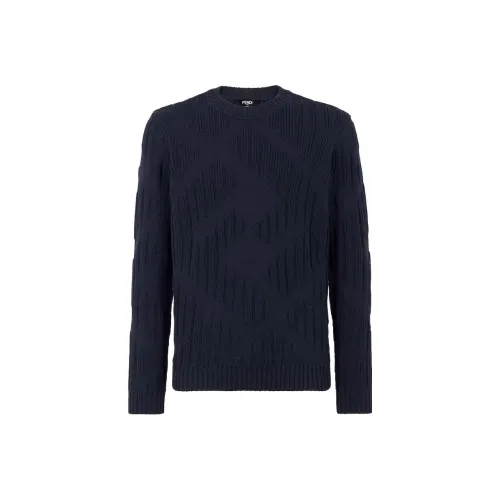 Fendi Темно-синие мужские свитеры