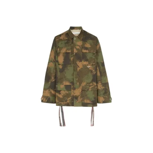 Off Белый FW20 Зеленый Мужские Куртки