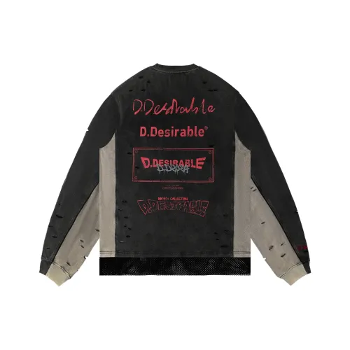D.Desirable FW24 Черно-серый цвет Унисекс Свитшоты